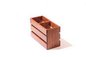 Pequeño soporte de almacenamiento de cubiertos de madera organizador hecho a mano perfecto para mostrador de cocina aspecto rústico y soporte de utensilios ecológico - Product Image 5