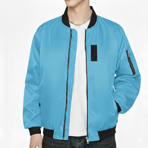 Chaqueta Bomber para Hombre, Cuello Acanalado, Cierre de Cremallera, Alta Calidad, OEM - Product Image 5