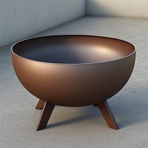 Elegant Modern Outdoor Metal <b>Firepit</b> with Powder Coated Finish Designed for Patios Balconies Gardens Stylish Look Clean Burning - Product Image 4