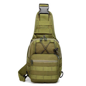 <b>Small</b> <b>Chest</b> Wear-Resisting Portable Durable Tactical Messenger Bag Striped Pattern Unisex Molle Crossbody Men Women Polyester - Product Image 6