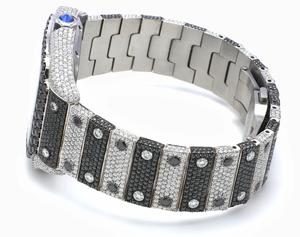 Montre mécanique de style hip-hop entièrement sertie de diamants en moissanite, boîtier en acier inoxydable analogique de 41 mm de diamètre, montre-bracelet personnalisée de qualité supérieure - Product Image 3