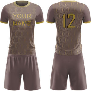 Uniforme de fútbol transpirable Tela ligera y cómoda Impresión por sublimación personalizada Impresión del número de nombre del jugador - Product Image 6