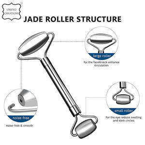 ลูกกลิ้งทางการแพทย์กัวซาลูกกลิ้ง3D ใบหน้าทำจากหยกเพื่อความงาม - Product Image 2