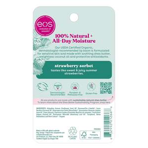 Bálsamos Labiales Orgánicos EOS Strawberry Sorbet en Barra, Paquete de 2 Unidades de 0.14oz, Cuidado Labial Natural Hidratante para Labios Secos, Venta al por Mayor - Product Image 3