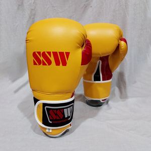 Guantes de boxeo de cuero de vaca hechos a medida de alta calidad Nuevo estilo Venta caliente al por mayor Precio bajo - Product Image 3