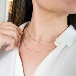 สร้อยคอแฟชั่นฮิปฮอปแบบ unisex  ชุบทอง 18k เงินแท้ 925 ประดับเพชรแล็บเกรดพรีเมียมทรงบริลเลียนท์ ขายดี - Product Image 2