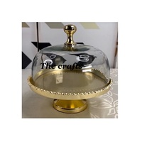 Soporte para Pastel de Aluminio Ecológico de la Mejor Calidad con Cubierta de Vidrio, Personalizable, Diseño Fantástico, Accesorios para Servir Pasteles