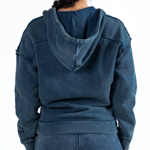 <b>Vintage</b> Heavyweight 100% Cotton Hoodie Acid Washed Distressed <b>Sweater</b> Streetwear Plus Size Winter Wear with Hooded Collar 460g - Product Image 5