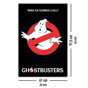 Póster moderno con logotipo de los Cazafantasmas, arte de pared en lienzo, ¿quién le vas a llamar? - Product Image 3