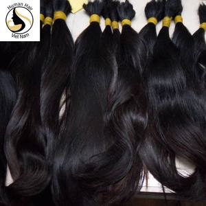 Cabello humano 100% Natural sin procesar, pelo lacio brasileño a granel con cutícula, virgen, precio de fábrica - Product Image 1