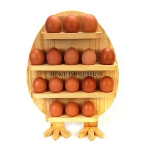 2 Tier Wooden and Black Color Metal Wire Frame Made Egg Storage Racks and <b>Shelving</b> <b>Units</b> With Kitchenware Accessories Supplies - Product Image 4