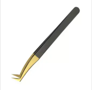Pinzas profesionales de Extensión de pestañas de volumen de 90 grados con puntas redondeadas Etiqueta privada personalizable - Product Image 5