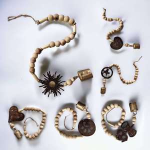 Handmade Mango Gifts Jingle Bell and Garland for <b>Christmas</b> <b>Tree</b> & Wedding Decorative Bell Set of 5 Pieces - Product Image 3