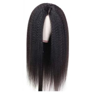 Venta al por mayor de fábrica fabricante sedoso recto mujeres hombres pelucas de pelo resistente al calor ligero suave ajuste transparente brillante - Product Image 4