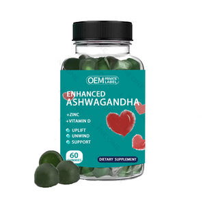 Nhãn hiệu riêng bổ sung hữu cơ Ashwagandha chiết xuất từ rễ giá Ashwagandha Gummies - Product Image 1