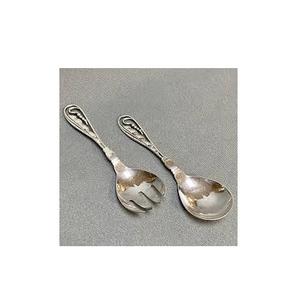 Ensemble de couverts en laiton de qualité supérieure, cuillère et fourchette à salade, ensemble moderne de service à salade, ensemble de 2, vaisselle en laiton, usage quotidien à la maison - Product Image 6