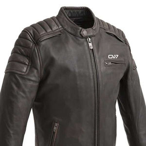 Chaqueta de cuero genuino para hombre de alta calidad | Chaqueta de motociclista OEM personalizada con cremallera y forro - Product Image 4