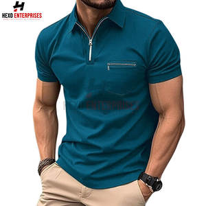 Plus Size Summer New <b>Men</b> Half Zipper Shirt 100% Cotton <b>White</b> Solid Half Zipper Shirt <b>Men</b> Causal Short Sleeve Half Zipper Shirt - Product Image 6