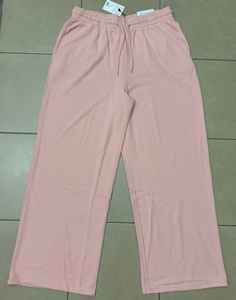 Printemps été glace soie femmes taille moyenne droite confortable léger taille élastique plat avant Polyester/coton pantalon ample - Product Image 5