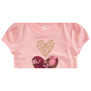 Maglietta Rosa per Bambina Epic Threads Taglia 5 in Morbido Cotone Jersey a Maniche Lunghe con Stampa Cuori Cartoon Casual per Primavera Autunno - Product Image 2