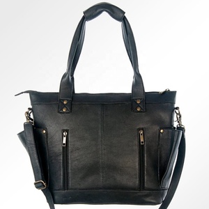 Vente en gros de couvertures de selle en cuir véritable de style bohème occidental sac fourre-tout à bandoulière double sangle fleur pompon pour - Product Image 2