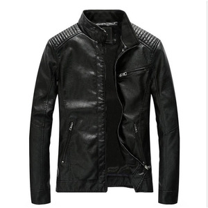 Veste en cuir véritable pour homme, style fourrure, manches longues, fermeture éclair, poches, design haut de gamme, pour le sport, hiver - Product Image 4
