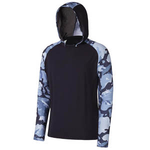 Maillot de pêche à capuche camouflage UPF 50 pour hommes chemises SPF à séchage rapide à manches longues pour la protection solaire - Product Image 1