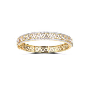 La mayoría de las ventas de laboratorio redondo cultivado diamante diseño encantador brazalete 14 KT brazaletes de oro joyería para mujeres Idea de regalo perfecta - Product Image 2