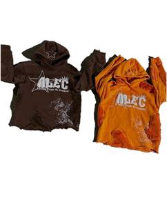 Fabricants Pour Vêtements Douaniers Sweat à Capuche en Coton Brodé à Bord Brut avec Patch Applique Broderie Sweats à Capuche Couleur Unisexe Pour Hommes - Product Image 1