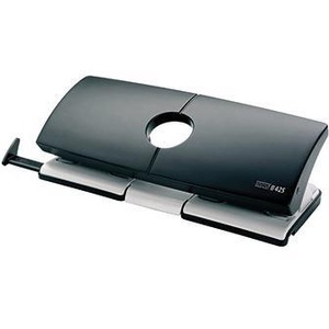 NOVUS B 425 เครื่องเจาะกระดาษ 2 รู 8x8x8 ซม. 25 แผ่น 80 กรัม/ม. สีเทาอ่อน/สีดำเจ็ท พร้อมรางนำ - Product Image 1