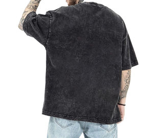 Nouveau T-shirt délavé à l'acide de haute qualité sur mesure t-shirts délavés à l'acide à bas prix en gros pour hommes - Product Image 6