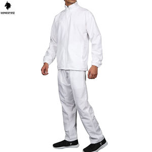 ชุดวอร์มวอร์มลำลอง2ชิ้นแนววินเทจของผู้ชายชุดวอร์มแบบยืดหยุ่นเอวแบนสไตล์ด้านหน้าสำหรับกลางแจ้ง - Product Image 4