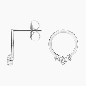 Boucles d'oreilles en argent sterling S925 classiques à la mode avec diamant Moissanite pour cadeau d'anniversaire de fête de mariage - Product Image 2