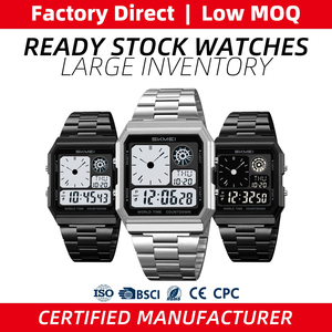 SKMEI 2353 Orologio Digitale Sportivo da Uomo con Cinturino in PU, Resistente all'Acqua, Multifunzione, Sveglia, Ora Mondiale, 5 Allarmi, Display 12/24 Ore - Product Image 1