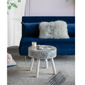 Taburete de mesa auxiliar encantador Orgánicamente hermoso de clase alta Lujoso Touch Capiz Mother of Pearl - Product Image 2