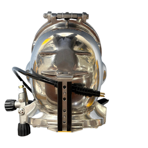Casco de <span class=keywords><strong>Buceo</strong></span> de Acero Inoxidable - Máscara Nasal y Bucal de Silicona con Cojín Ajustable para la Cabeza, Piezas Intercambiables - Product Image 3