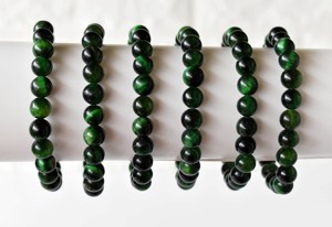 New Trending Fashionable Tiger Cats Eye Green 8mm Round Beaded <b>Bracelet</b> Natural <b>Healing</b> Stones for Jewelry Fashion Meditation - Product Image 4