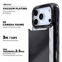 Coque de téléphone Aikusu miroir or argent noir vierge pour impression UV personnalisée, vente en gros pour iPhone 17 16 15 14 13 Air Plus Pro Max