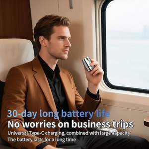 Afeitadora Eléctrica Portátil Plateada para Hombre, Doble Anillo, Doble Cuchilla, Lavable, Afeitado en Seco y Húmedo, Mini Afeitadora Impermeable - Product Image 5