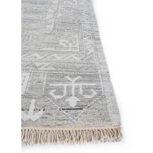 Alfombra Afgana de Lana Tejida a Mano Color Marfil con Diseño Geométrico Estilo Tabriz para el Hogar, Sala de Estar, Pasillo, Rectangular, Hecha a Mano - Product Image 4