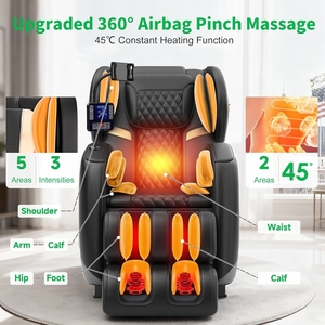 Fauteuil de massage zéro gravité pour tissus profonds avec son Bluetooth haut de gamme, massage lombaire chauffant, rouleaux pour mollets et réflexologie plantaire - Product Image 5