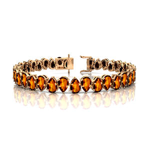 Natural Pear Cut <b>Citrine</b> Gemstone Tennis <b>Bracelet</b> Ready To Ship 14K Pure Gold Fine Jewelry Handmade Tennis <b>Bracelet</b> Wholesale - Product Image 5