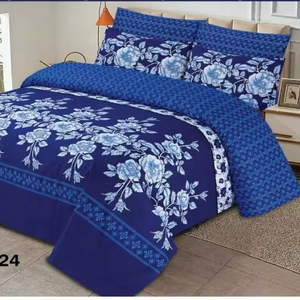 Juego de sábanas de algodón paquistaní de bajo precio, juego de cama de algodón en precio al por mayor, pakistaní de gran venta sábana, tela de algodón 100% - Product Image 1
