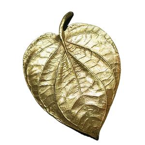 Nouveau support Palo san en forme de feuille, revêtement doré, Design haut de gamme, élégant, pour la décoration de la maison, de l'hôtel et l'utilisation de la photo - Product Image 1