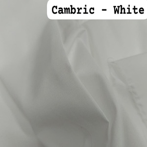Fabricant de tissus de qualité supérieure super doux personnalisé de l'Inde Collection de tissus Cambric unis en coton 100% de couleur naturelle - Product Image 6