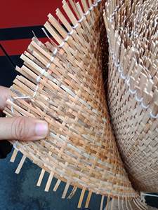 Rollo de correas de caña de bambú blanco blanqueado ANGLE - Product Image 6