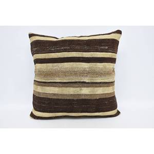 <b>Beige</b> Vintage Pattern Wool Patchwork Kantha Pillow Luxury 28x28 Inch Decorative <b>Cushion</b> for Living Room - Product Image 1