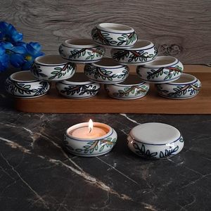 เชิงเทียนเซรามิกชาติพันธุ์ที่ทำด้วยมือสำหรับประดับเทศกาลการตกแต่งโต๊ะอาหาร - Product Image 3