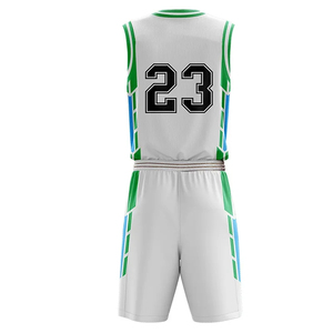 Vêtements de basket-ball pour hommes en polyester, vente chaude, design personnalisé, tenue d'entraînement pour jeunes, ensemble de maillots de basket-ball - Product Image 3