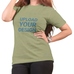 Tinta unita in puro cotone 100% estivo traspirante il tuo marchio personalizzato t-shirt stampa fornitore di t-shirt da donna